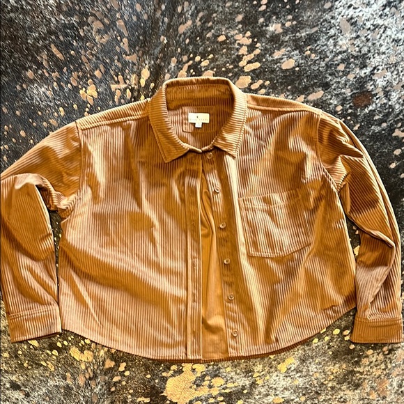 True Craft Jackets & Blazers - Brown Corduroy Button-Up Shirt